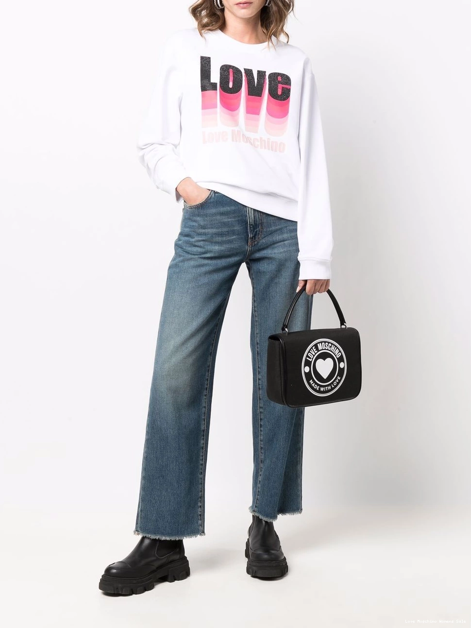 Affordable Women jeans Moschino Love mid-rise straight-leg 0404